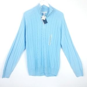 Geoffrey Beene NWT "Extra Soft" Sweater Size Large Quarter Zip